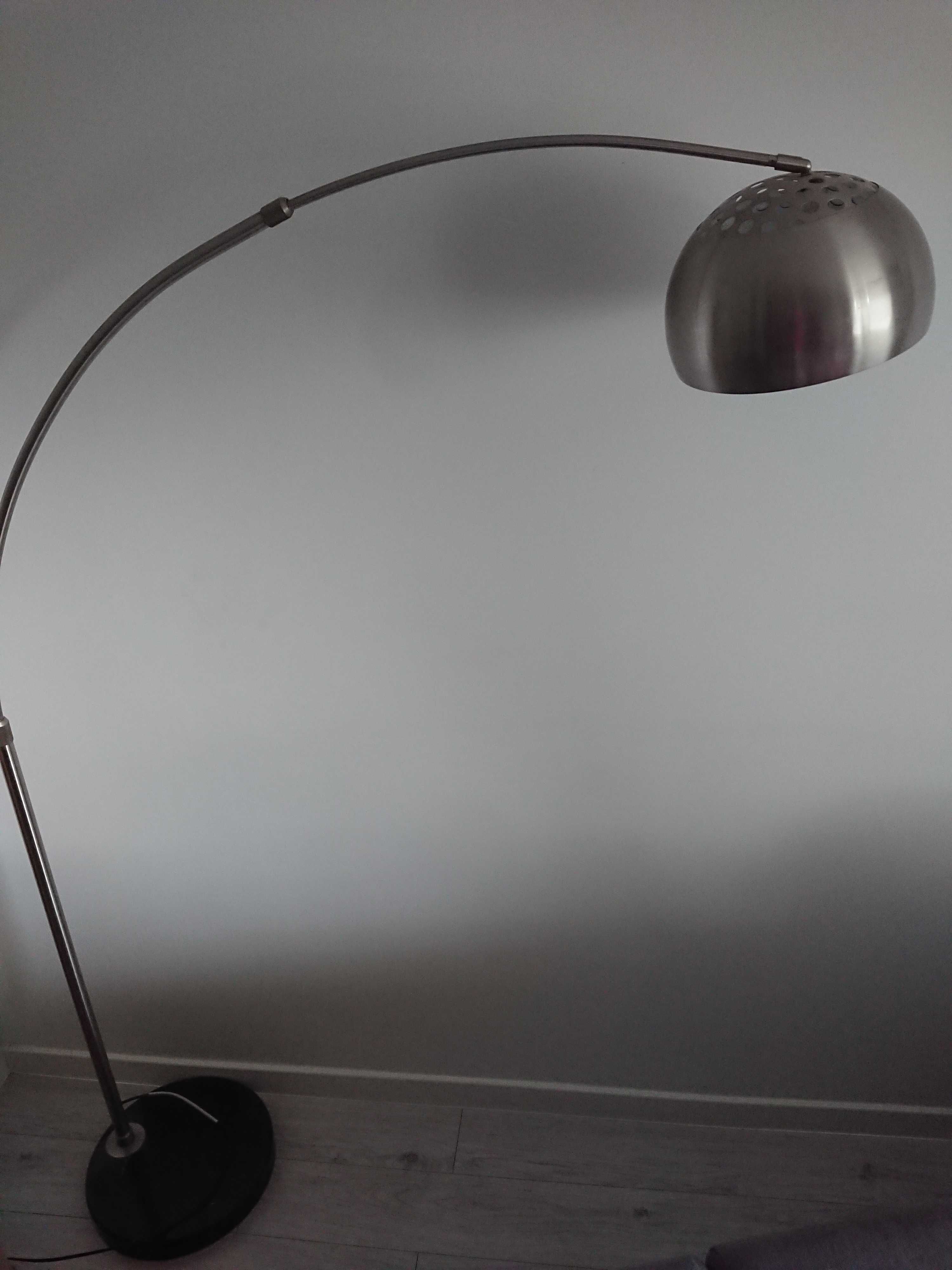 Lampa podłogowa Łukowa stojąca NIKIEL 210cm