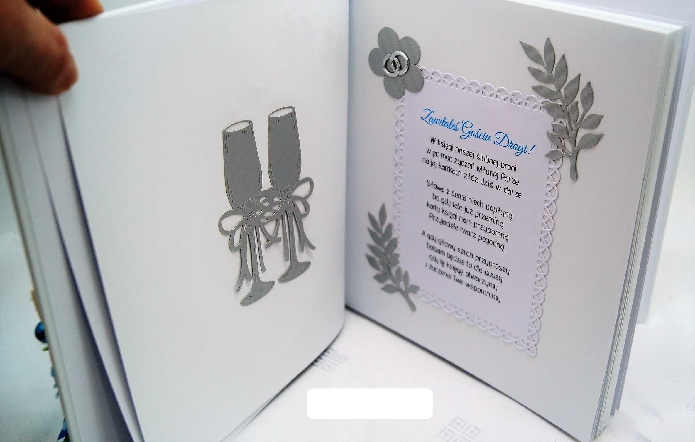 Papeteria - Dodatki ślubne - Księga Gości A4, wykonana na zamówienie