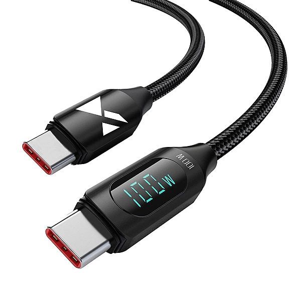 Kabel Wozinsky Wuccc1 Usb-c - Usb-c Pd 100w 480Mb/s 1m z wyświetlaczem