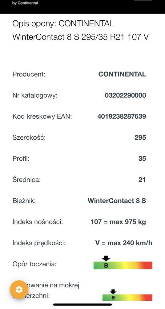 Opony Continental WinterContact 8 S