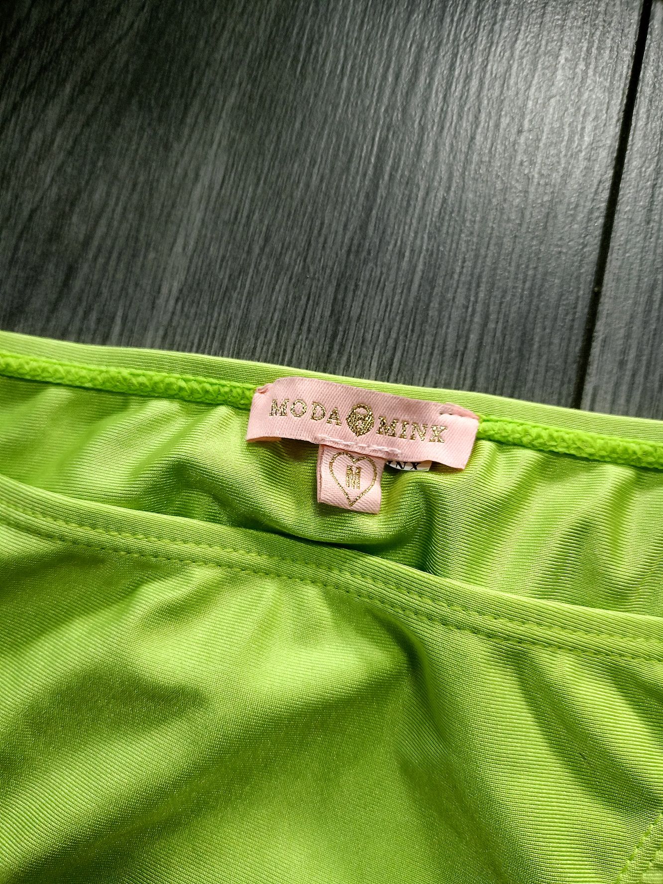 Bikini strój kąpielowy zielony cyrkonie kamienie kryształki