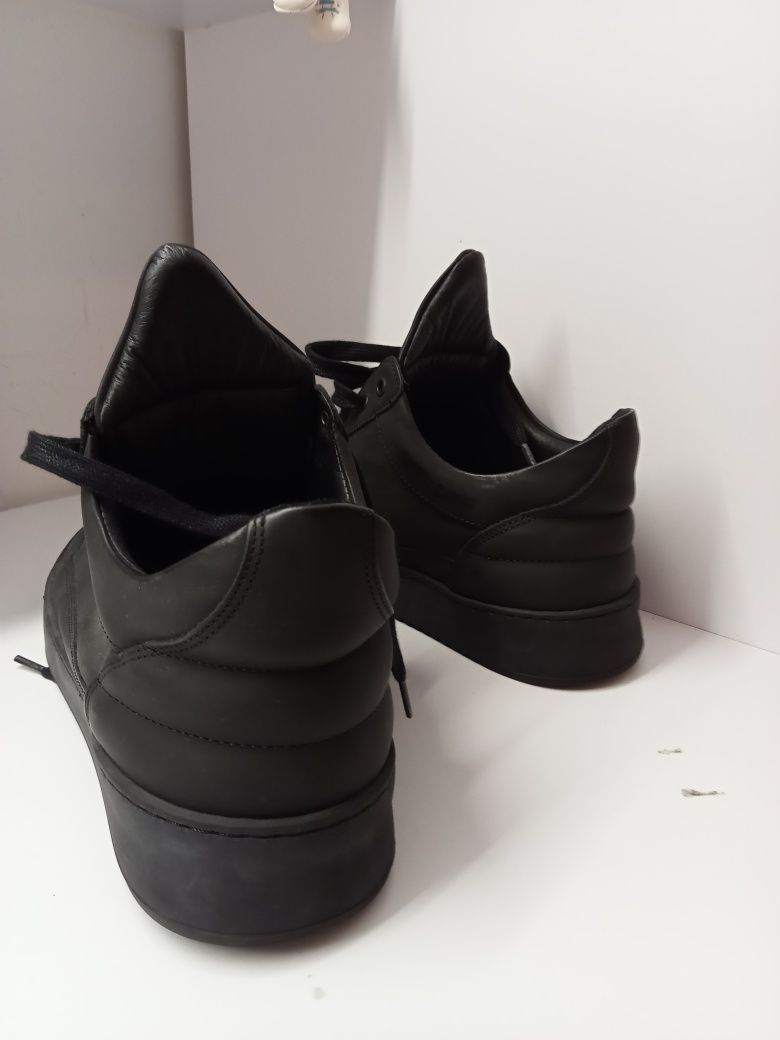 Кросівки шкіряні Filling Pieces Low Top Ripple Tonal Black