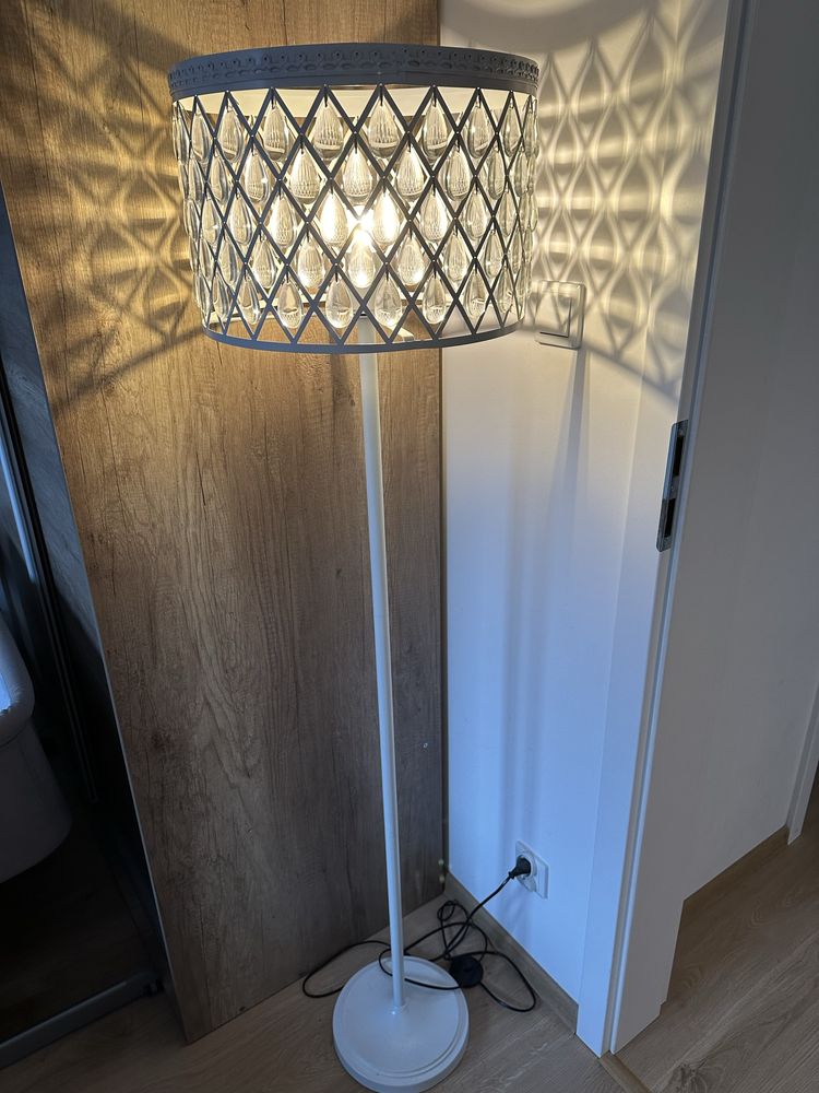 Lampa stojąca lampka glamour kryształki