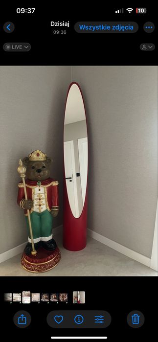 Kultowe lustro retro UNGHIA LIPSTICK - design lat 70 MADE IN ITALY