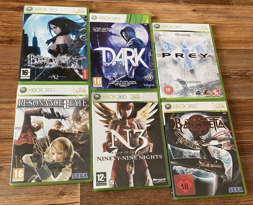 Xbox 360: Halo, Diablo, DMC, Gears of War. Mass Effect, Conan, Prey
