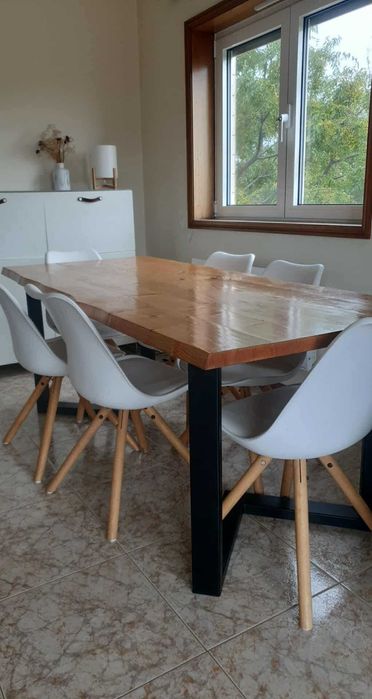 Mesa jantar pinho verdadeiro