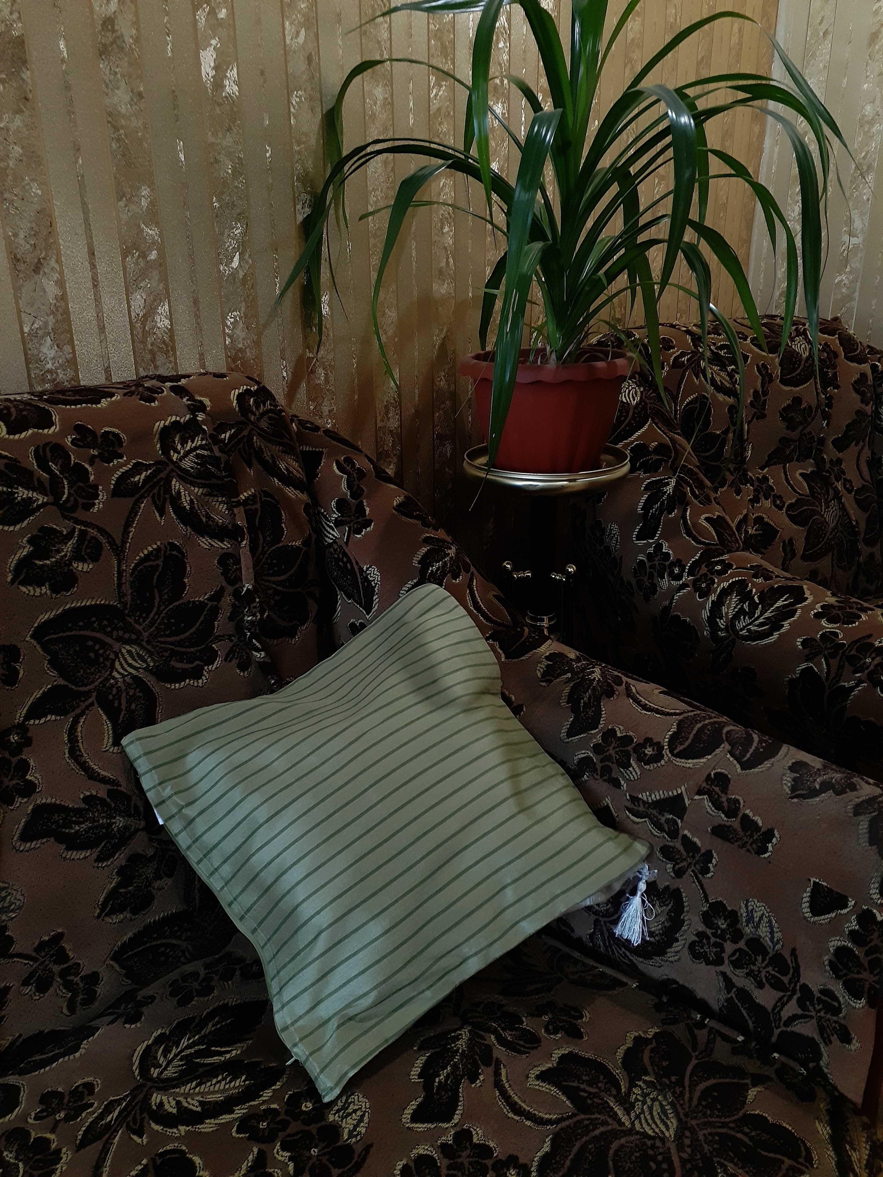 Hemtex наволочка на диванную подушку саржевый шелк в полоску хамелеон