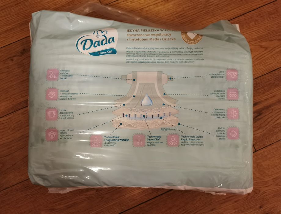 DADA extra soft 4 pieluchy 7-16 kg 48 szt NOWE