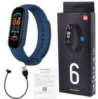 Фитнес браслет  Smart Band M6 (смарт часы, пульсоксиметр, пульс) синий