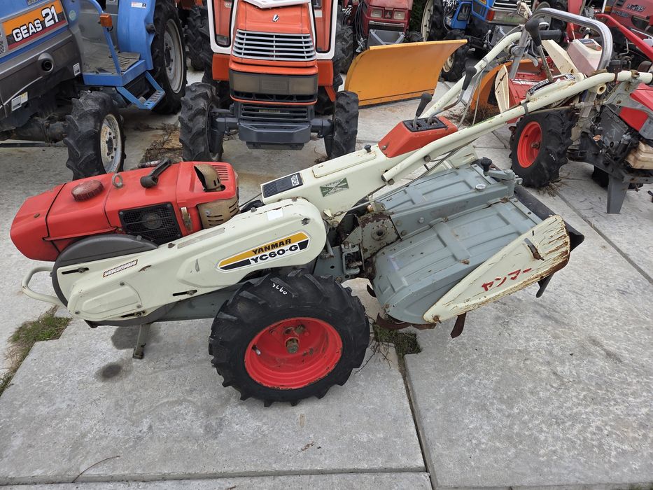 Traktorek jednoosiowy dzik Yanmar YC60 glebogryzarka diesel