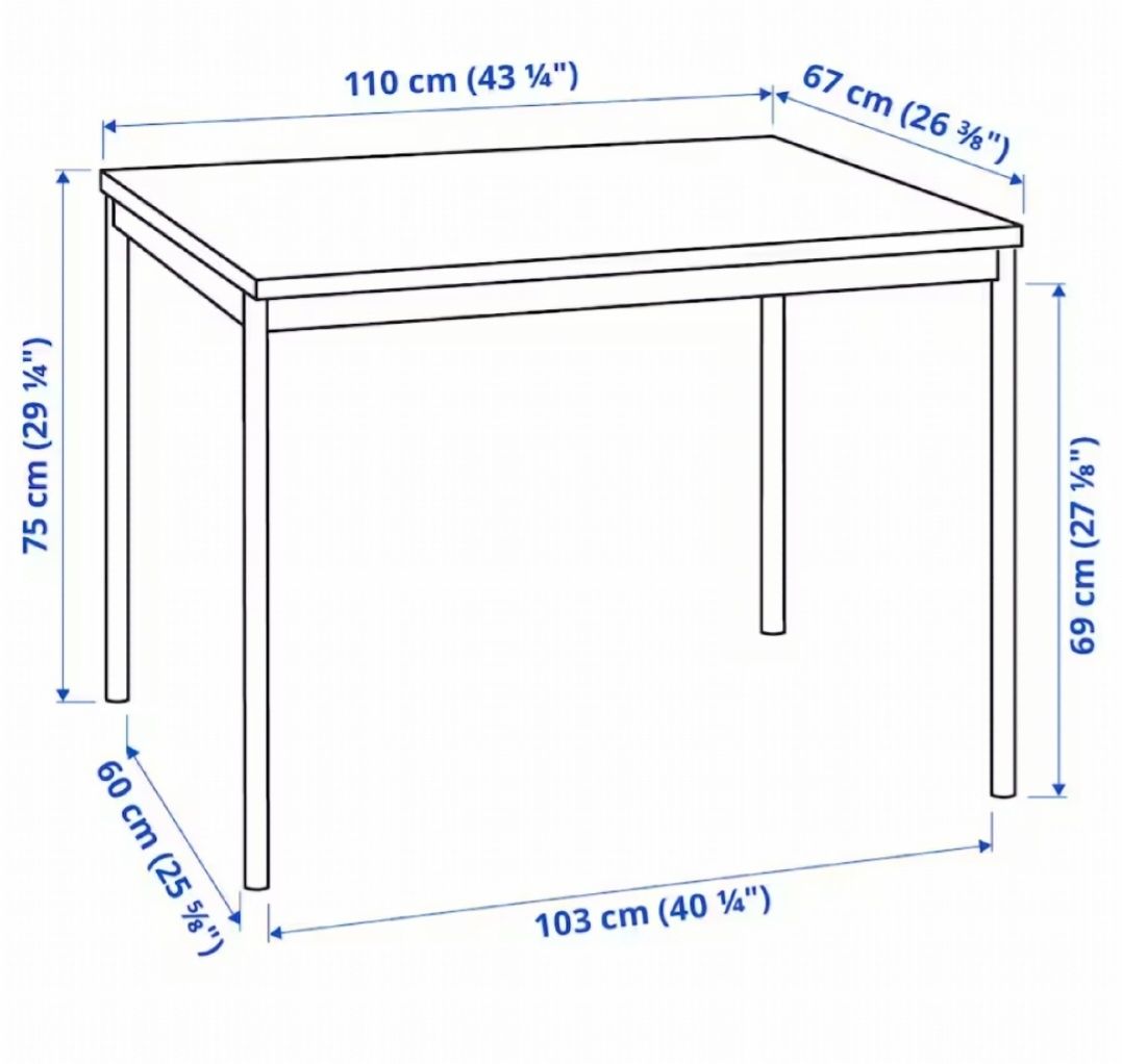 Mesa, preto, 110x65