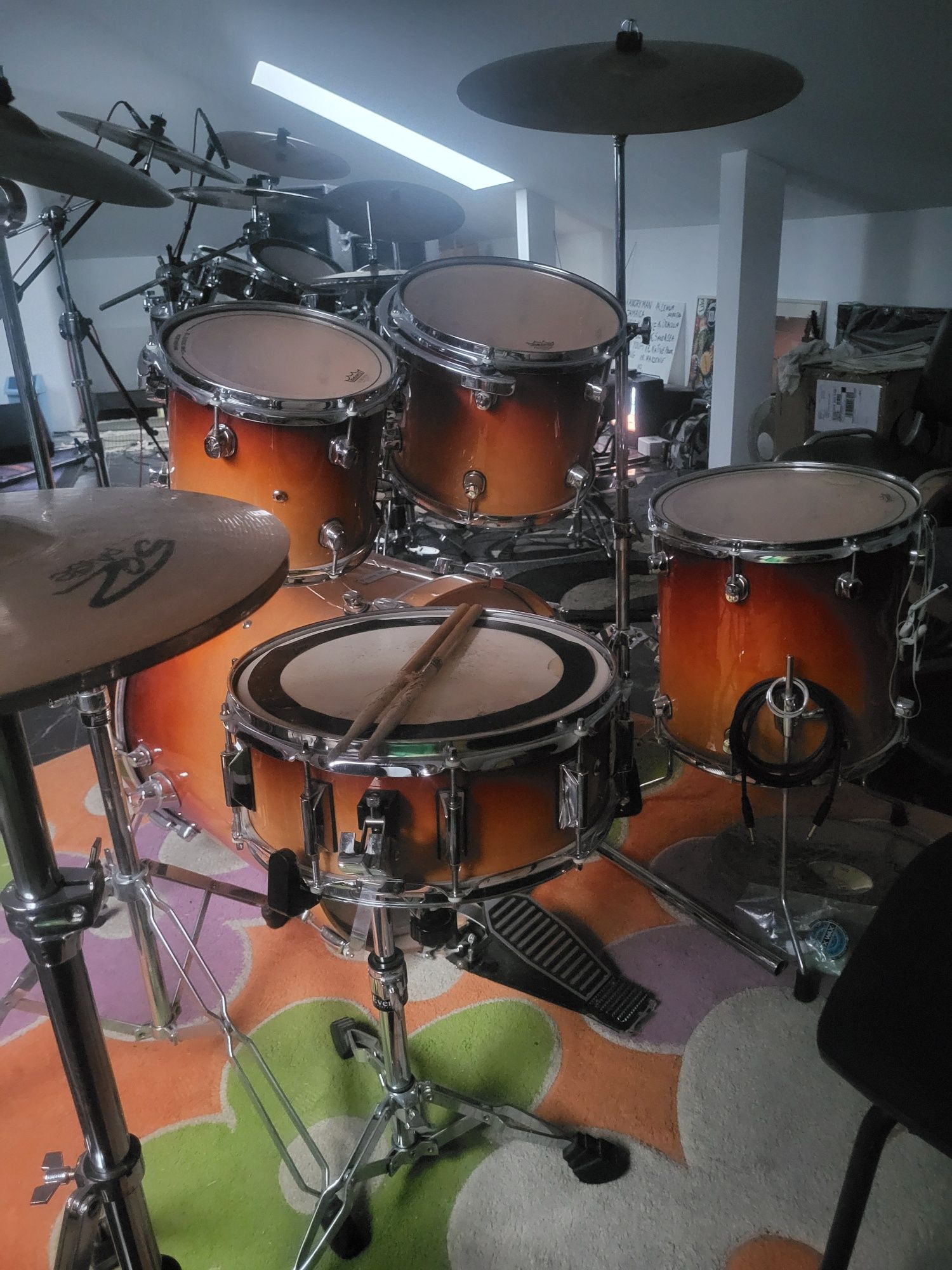 Piękna perkusja Ever play  cały zestaw najwyższa formuła. Maple shell