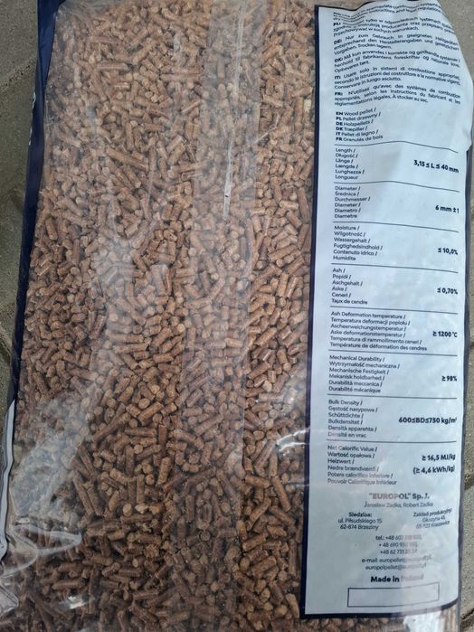 PELLET!! Pelet PREMIUM certyfikat EN Plus A1