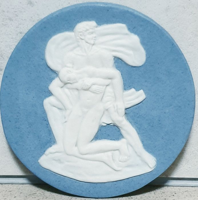 Rara medalha comemorativa Montepio em faianca Herculano Elias