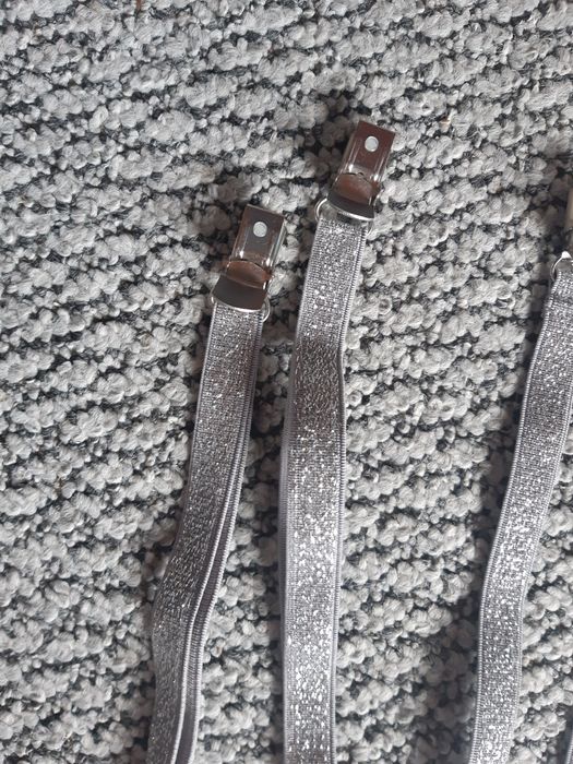 Szelki z gumy srebrno/szare. One size