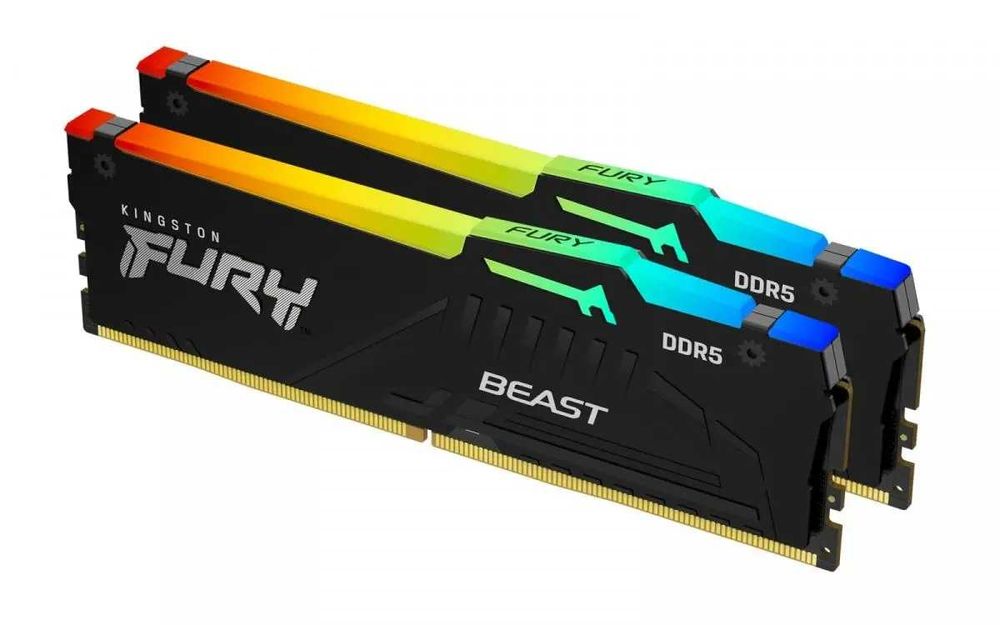 RAM Kingston FURY Beast RGB DDR5 128GB (2 x 64GB) 5600 CL40 EXPO