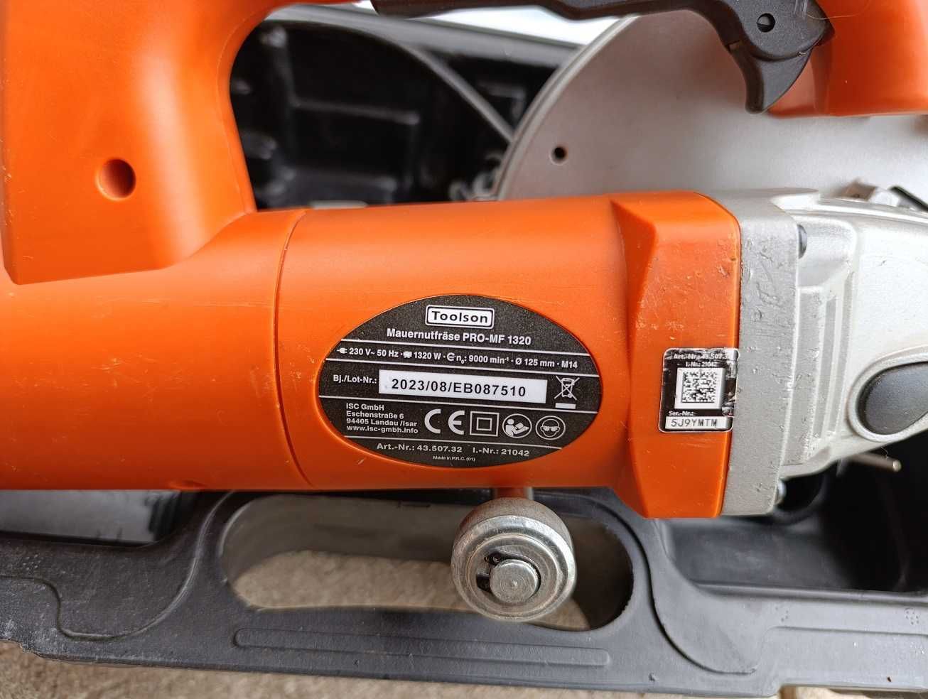 Bruzdownica Toolson PRO-MF 1320 moc 1320W 125MM walizka