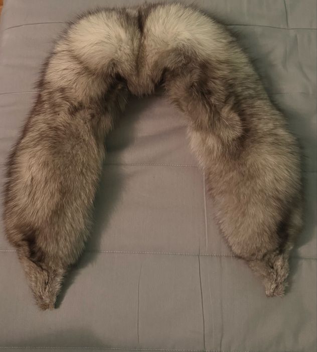 Naturalne futro z lisa + szal z lisa komplet naturalny