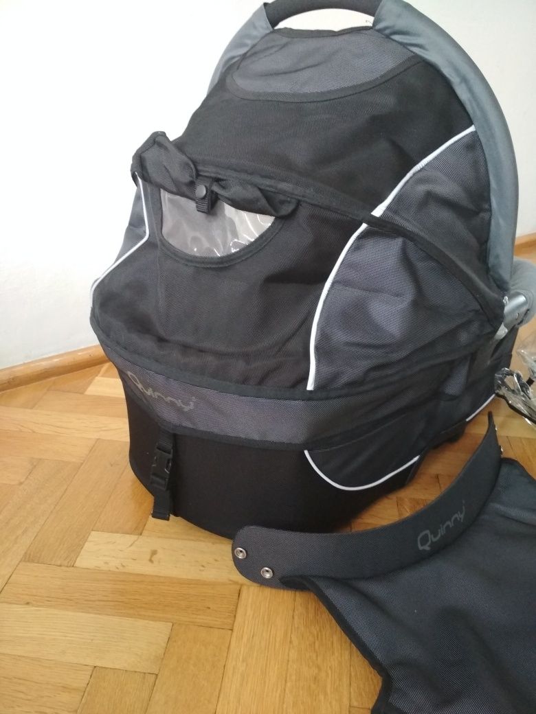 Gondola do wózka Quinny Speedo SX grafit+adaptery i folia p/deszczowa
