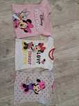 T-shirt dziewczęcy - 3 szt. Myszka Minnie,  Dazzy - rozm 122