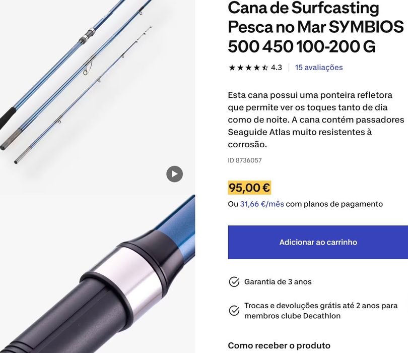 Cana de Pesca no Mar SYMBIOS 500