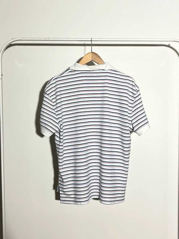 biala koszulka polo w paski tommy hilfiger