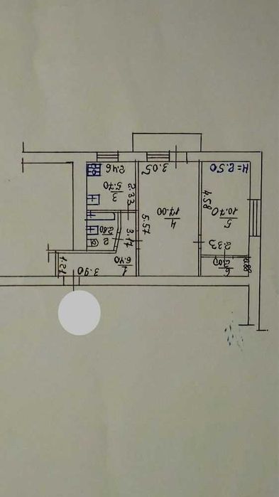 2к! квартира, Фурманова, 5/5 поверх, 45 м2, підготовлена під ремонт!