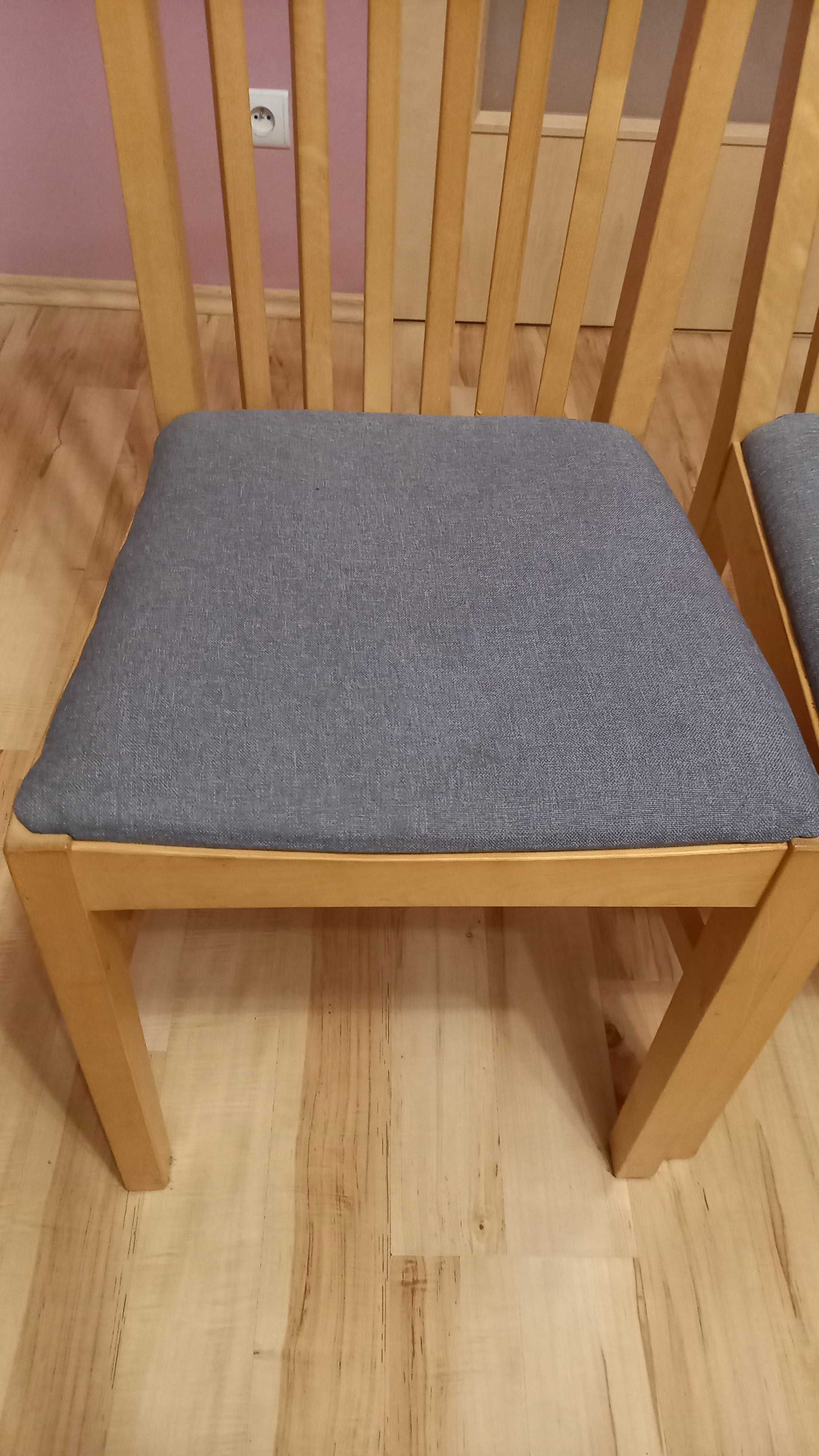 IKEA Ekedalen 2 krzesła tapicerowane dąb stan BDB cena za komplet!