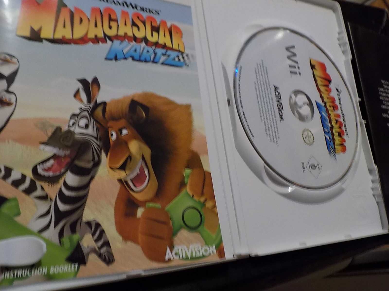 Madagascar Kartz na Nintendo Wii Wii U /Mini -komplet 3xA w bdb stanie
