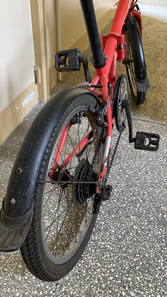 Rower Btwin tilt 120 czerwony 20" skladany składak