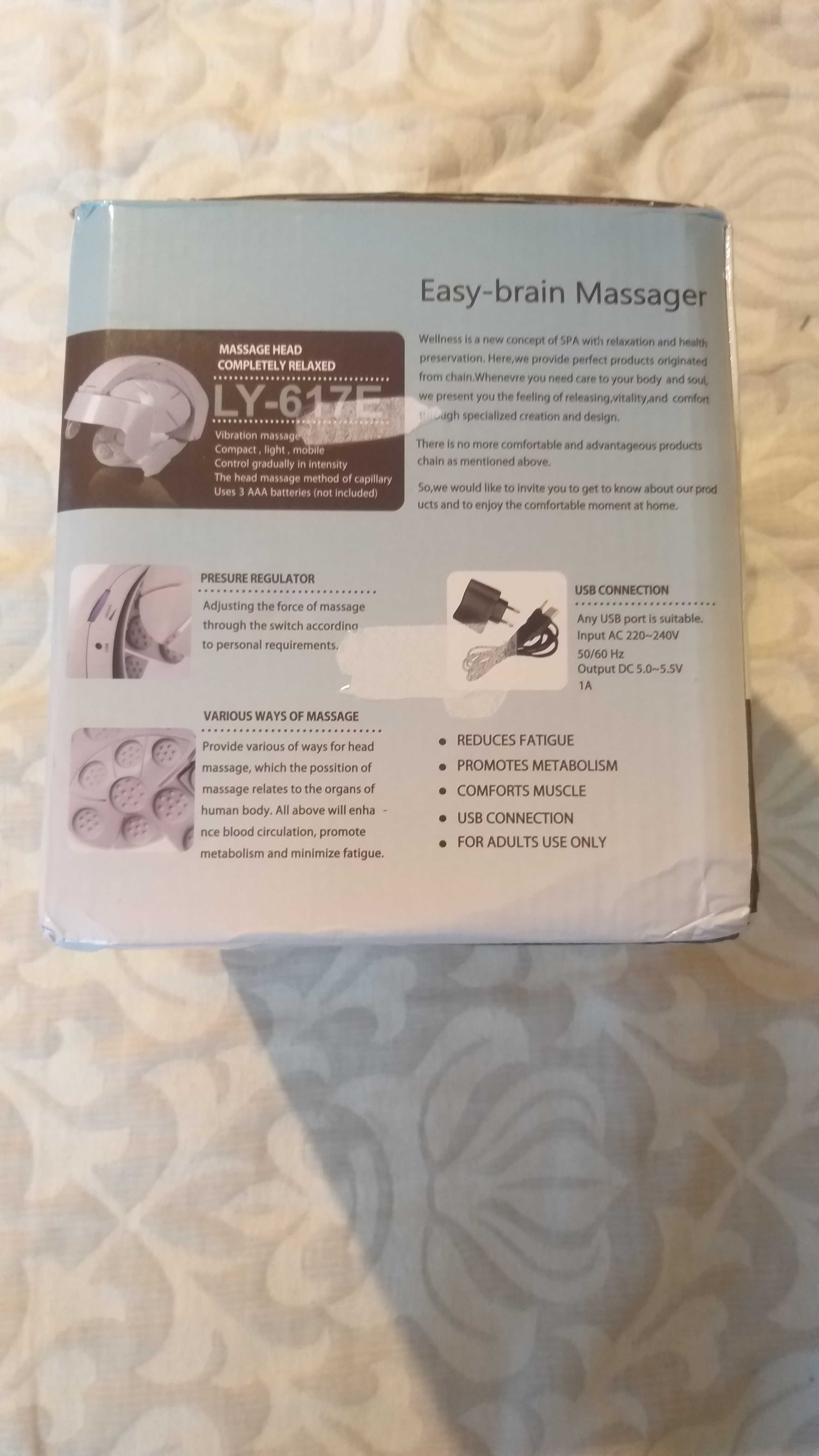 Easy Brain Massager LY-617E Masażer głowy karku elektryczny kask