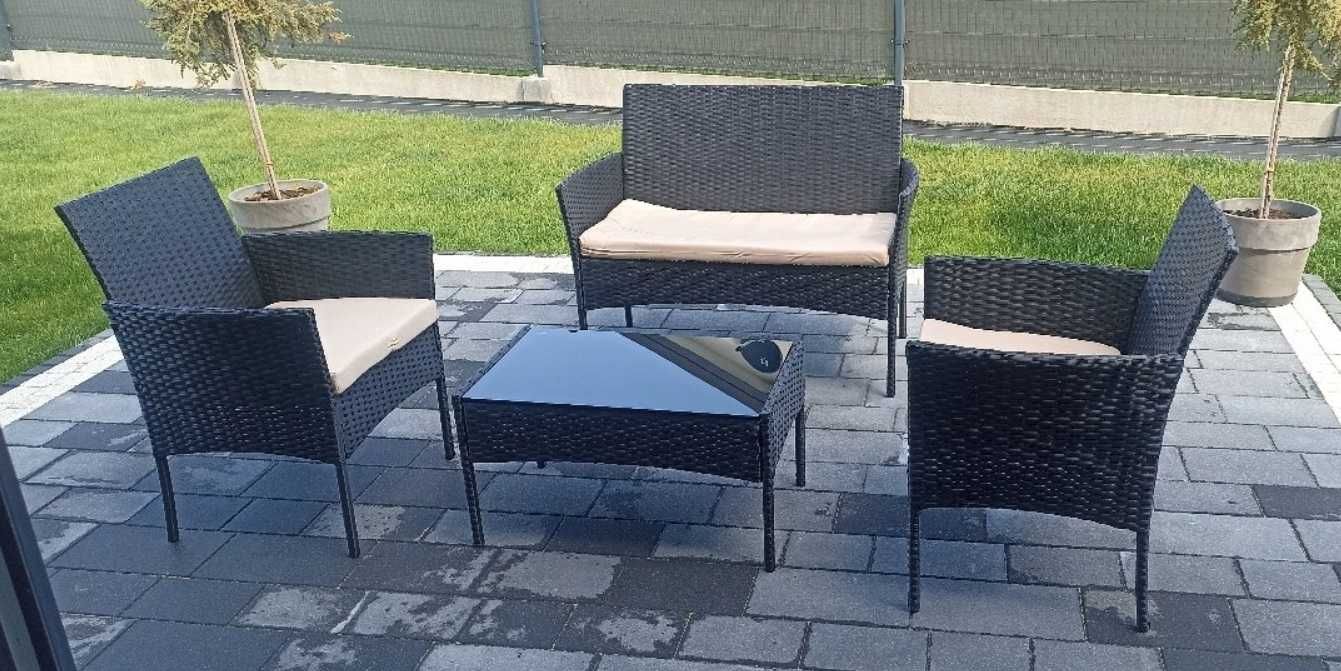 Meble Ogrodowe Balkonowe Tarasowe Zestaw dla 4 osób Komplet 5w1+Gratis