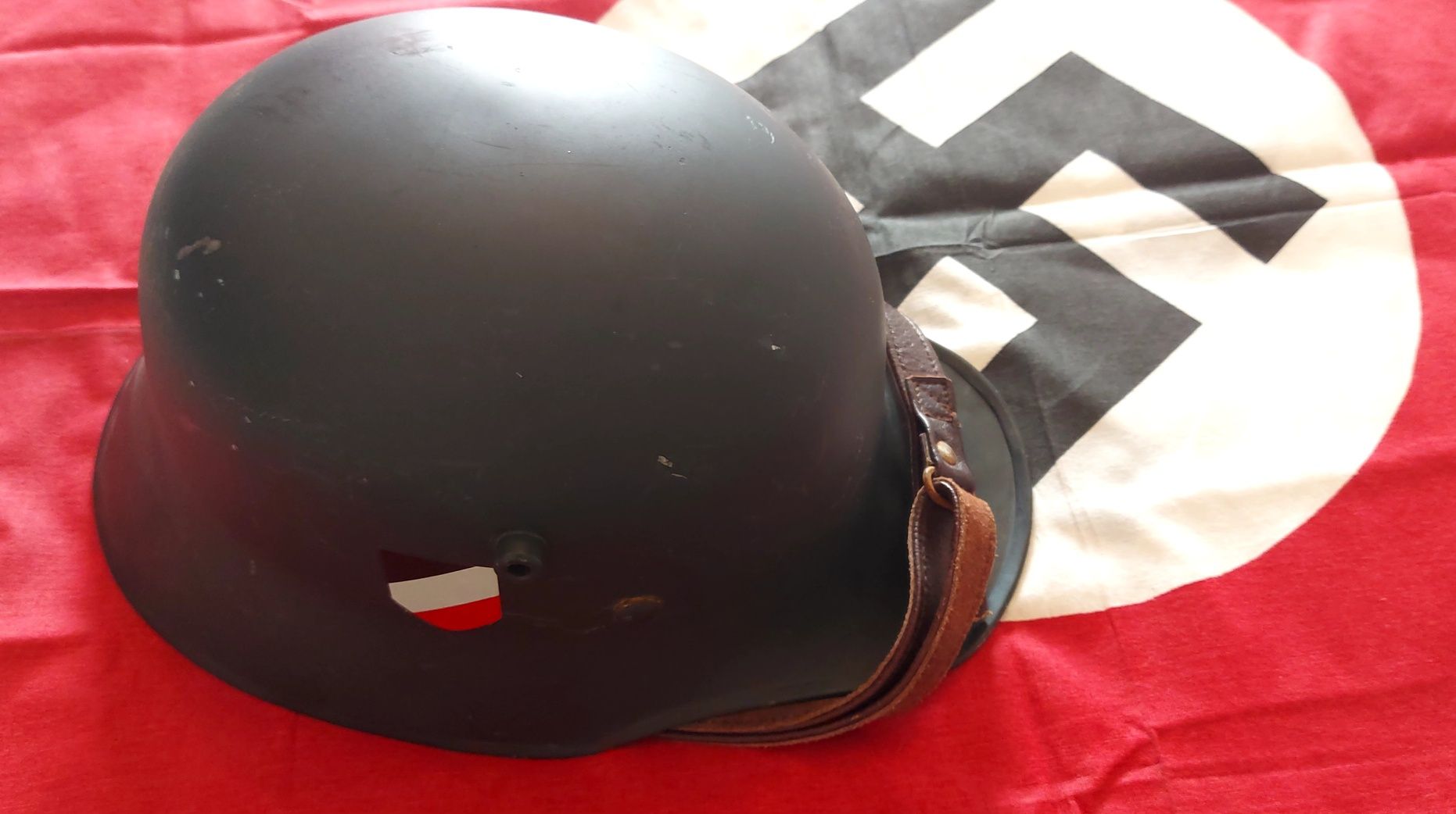 PROMOÇÃO--Capacete Stahlhelm Alemão M17 reconstruído Alemanha nazi 1a