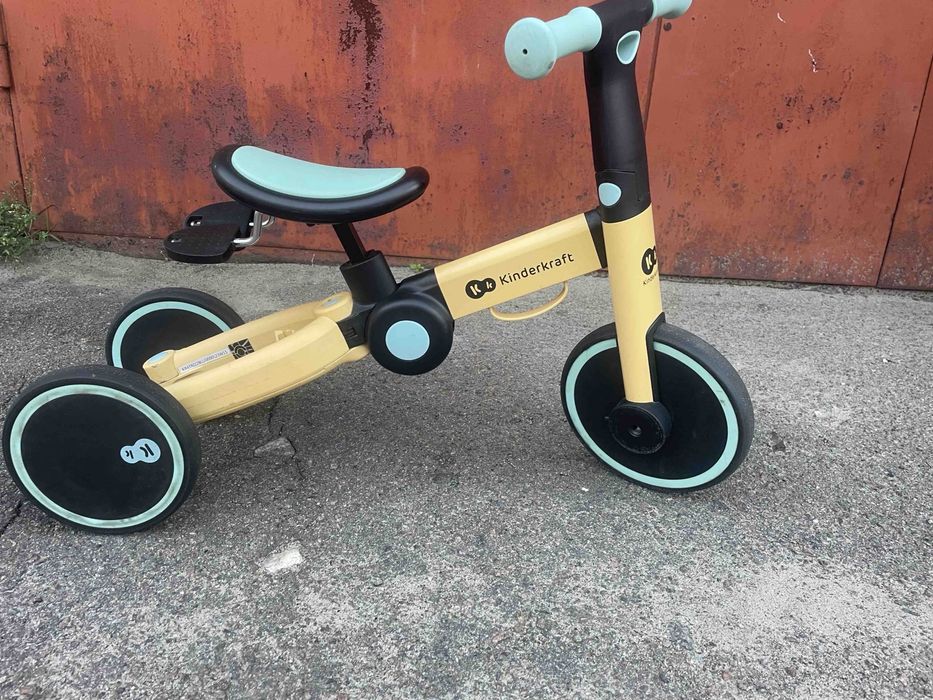 Беговел-велосипед 3 в 1 Kinderkraft 4TRIKE Sunflower Blue