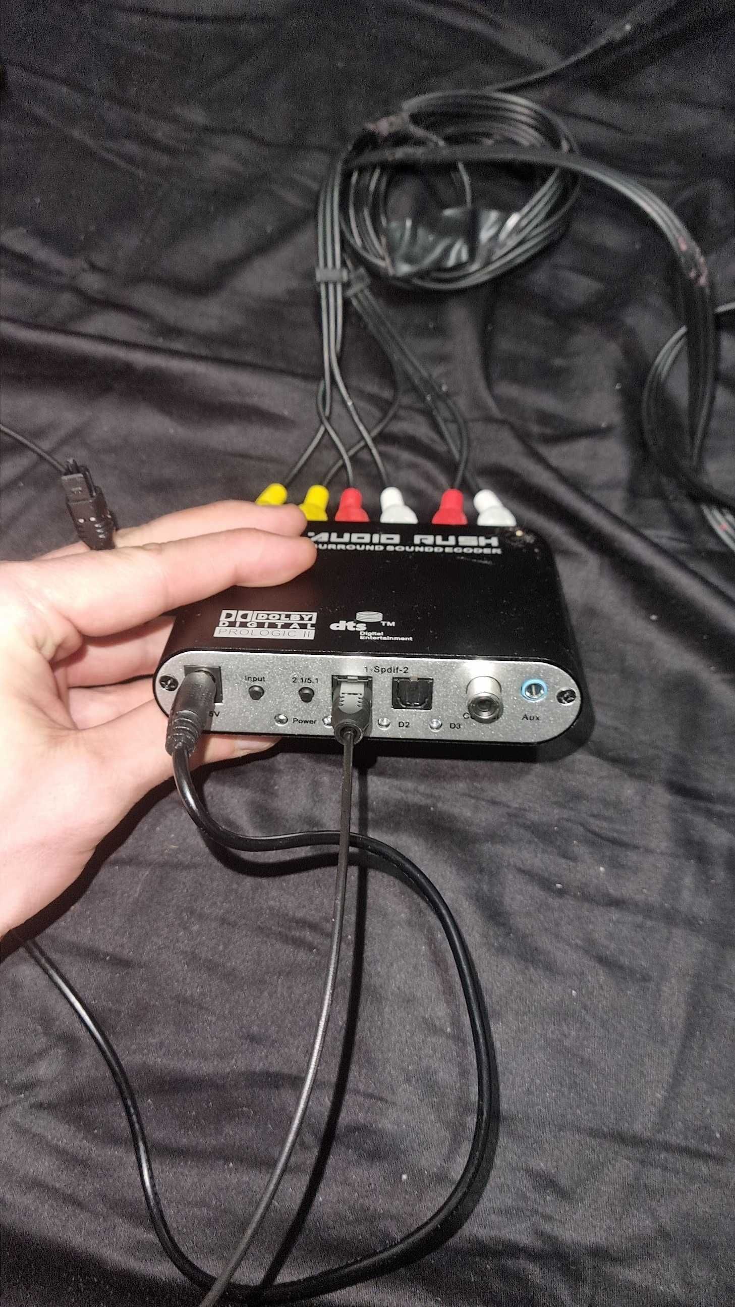 Cyfrowy dekoder dźwięku 5.1 Dolby DTS / AC3 konwerter cyfrowo - analog