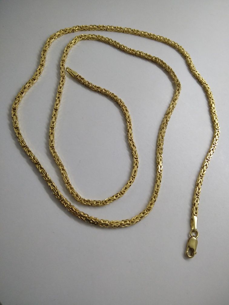 Złoty łańcuszek splot królewski złoto 585 60 cm