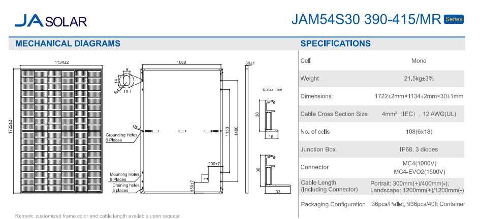 Módulo JA 410W JAM54S30 [ JAM54S30-410/MR] - PROMO
