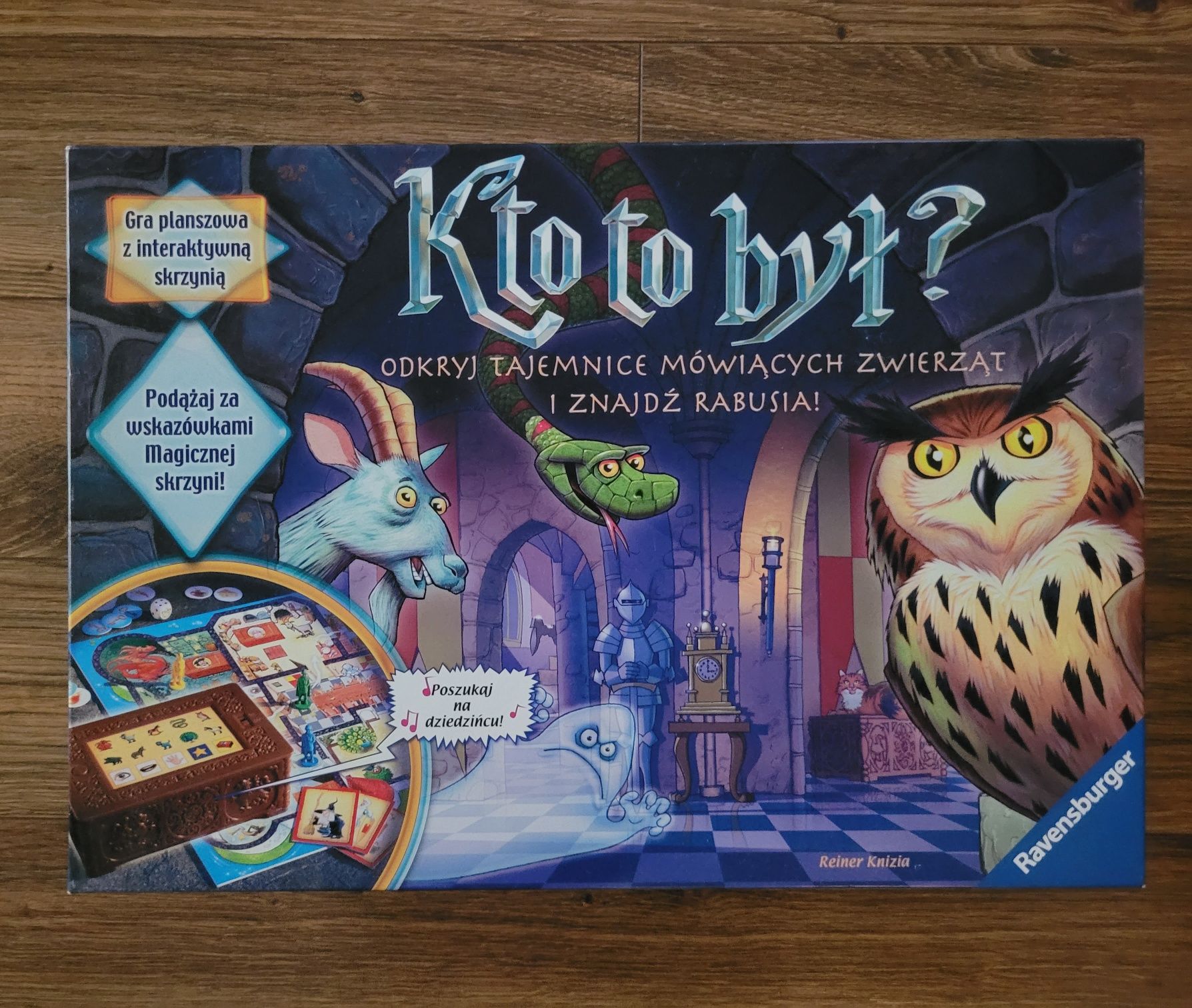 Gra planszowa KTO TO BYŁ? Ravensburger z interaktywna skrzynią J.nowa