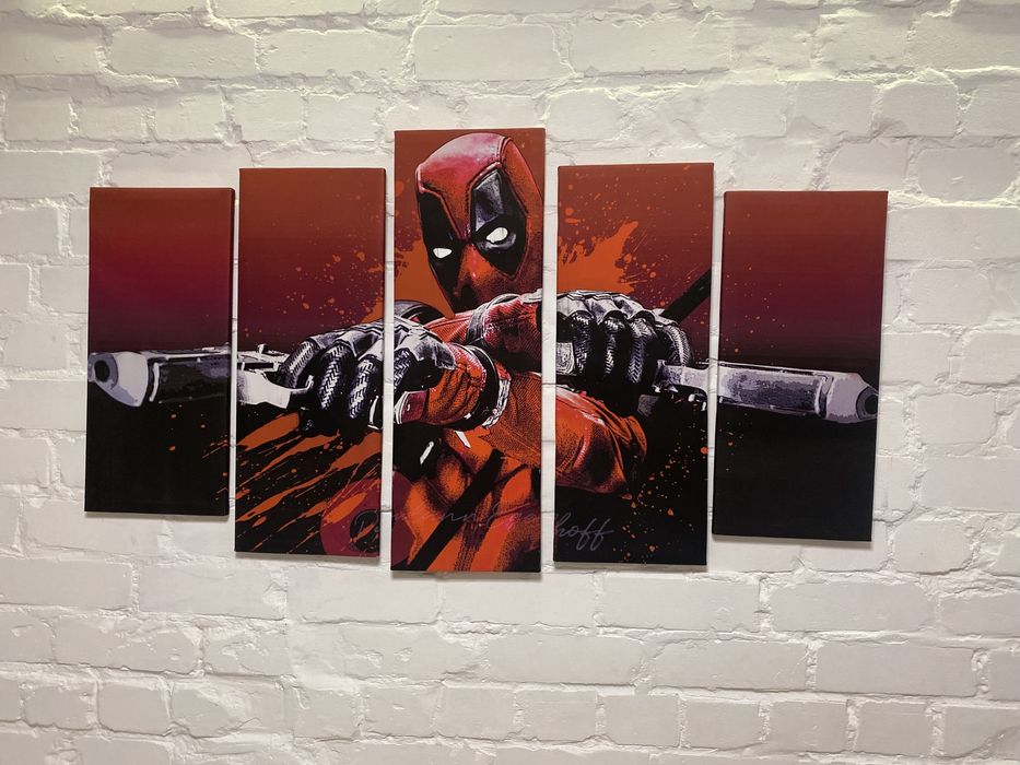 Модульна картина на полотні Holst Art з 5-і частин Дедпул