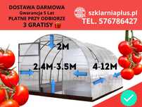 Szklarnia tunelowa od 2.4m/3.5m poliwęglan 4mm/6mm Mocna!!! promocja