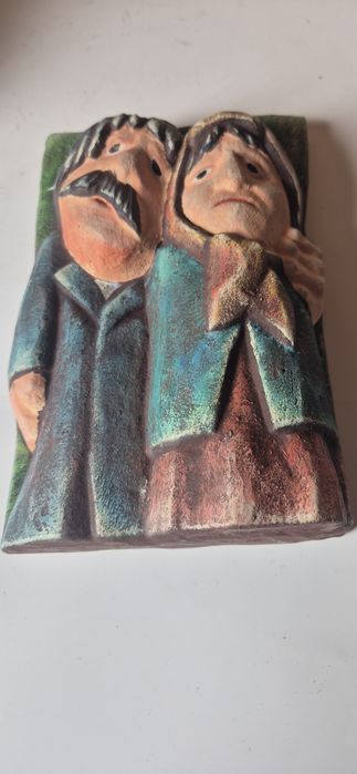 Plakieta ceramiczna z pieczęcią starocia PRL Galeria Czernicki T25