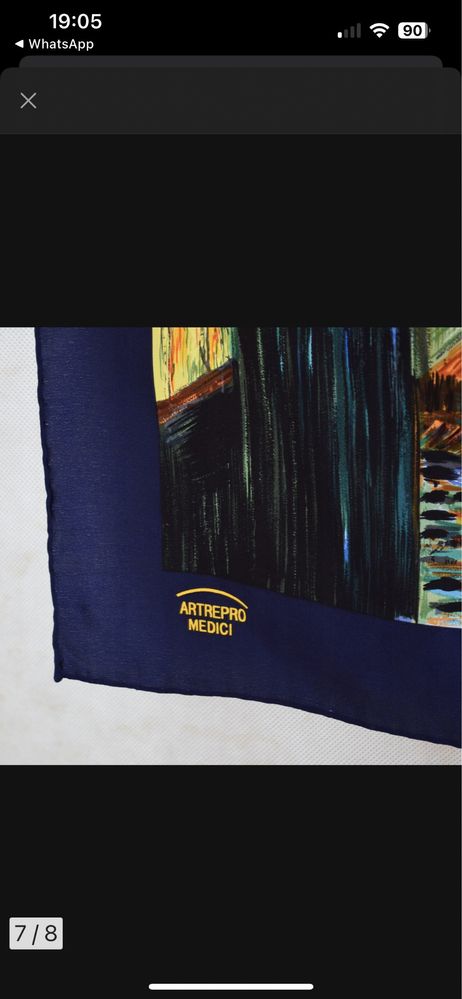Jedwabna apaszka  z motywwm Cafe Vincent Van Gogh