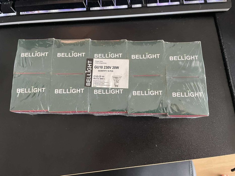 Żarówka halogenowa GU10 20w 10 sztuk - nowe