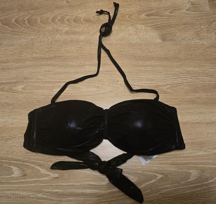 Strój kąpielowy Censored S 36 dwuczęściowy czarny połysk black