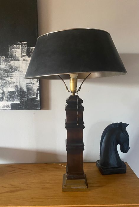 Lampa stołowa drewniana 2 szt
