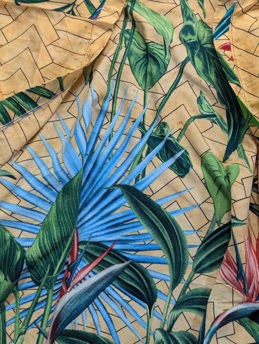 Мужская винтажная тропическая летняя накидка вискоза размер М