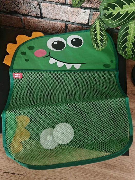 Uroczy organizer na zabawki do kąpieli w kształcie dinozaura!