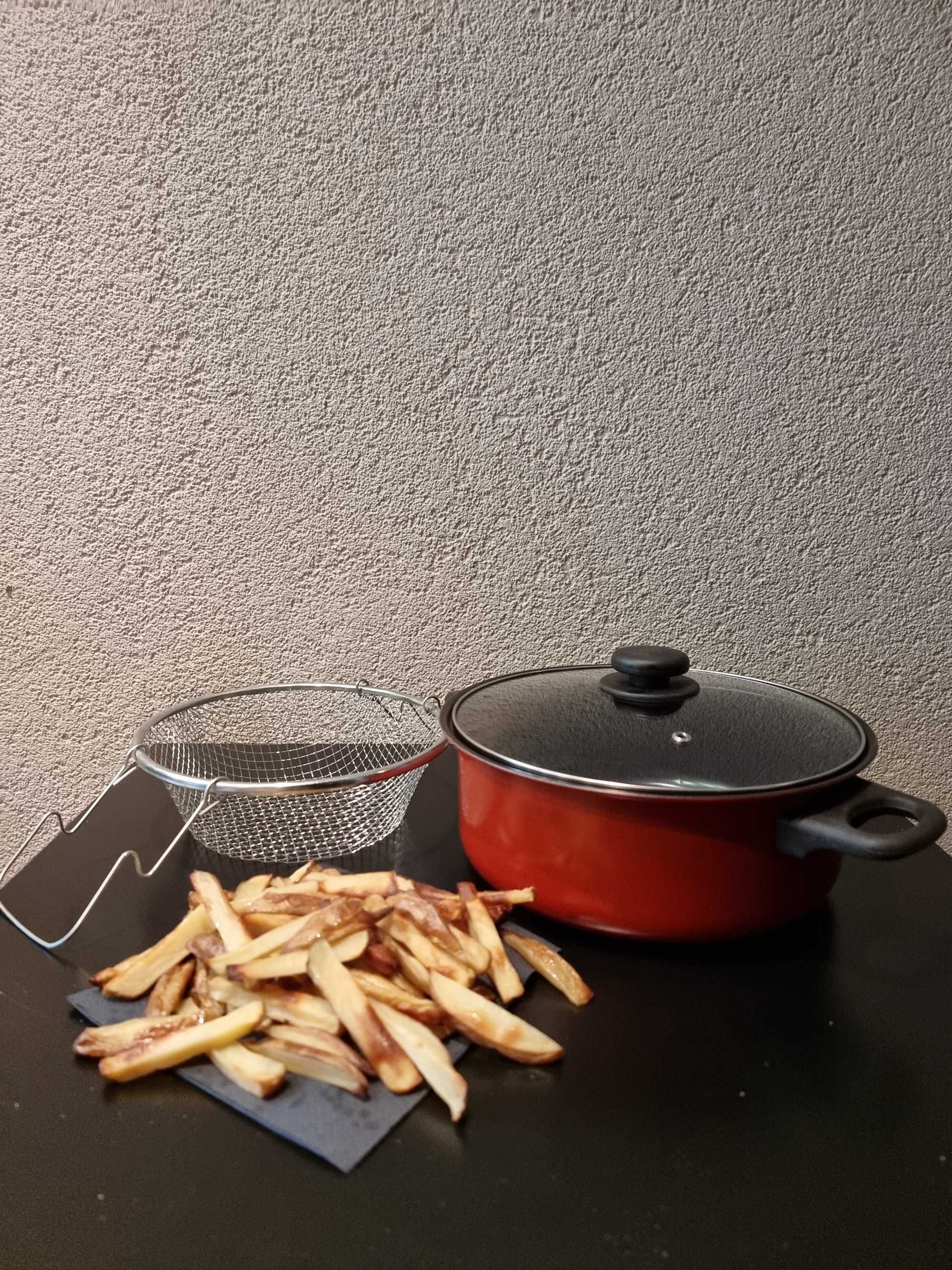 Garnek do smażenia frytek 3 elementowy
