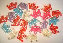 Scrapbooking kolorowe ozdoby korony komplet 23szt (K004)