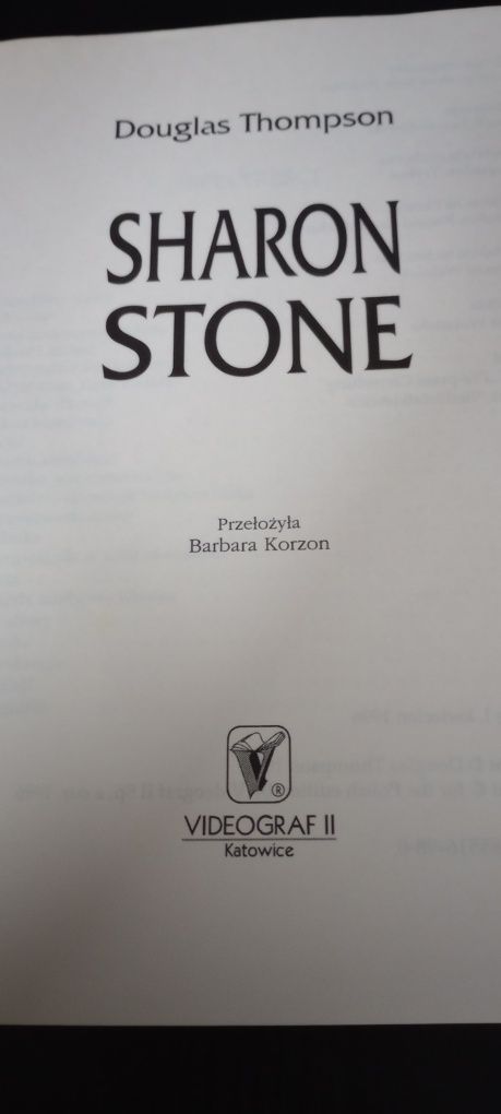 Sharon Stone, biografia, książka